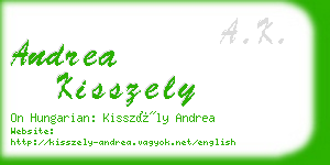 andrea kisszely business card